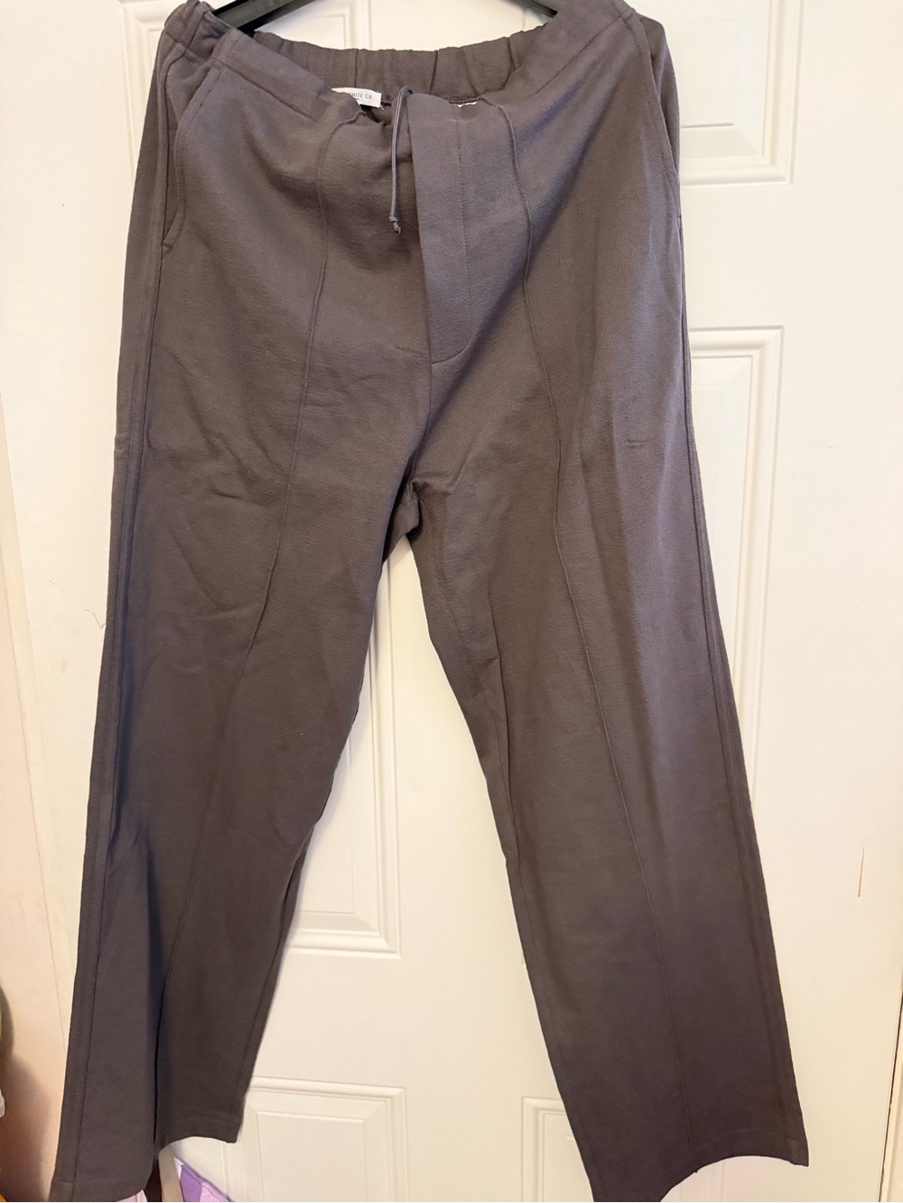 Lady White Co Gray Drawstring Casual Pants